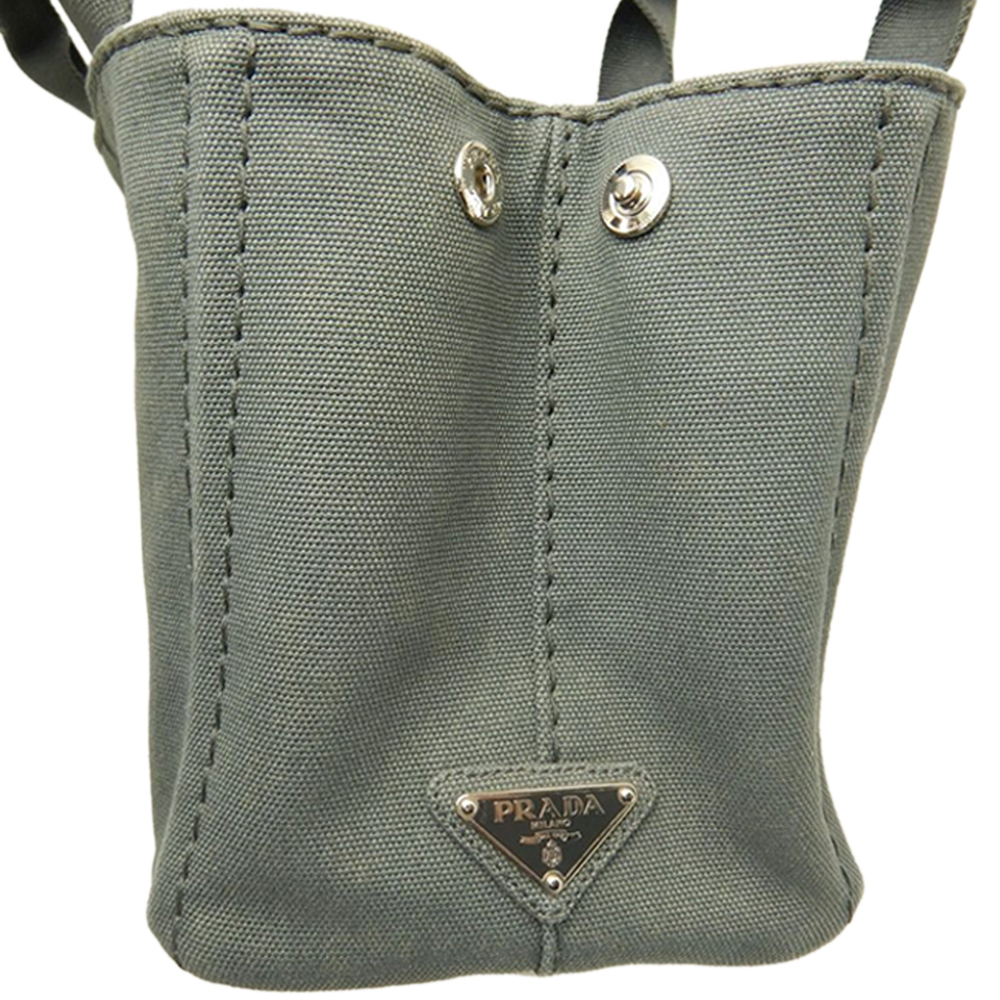 Pre-Loved Prada Small Canvas Canapa Logo Satchel - Picture 3 of 12
